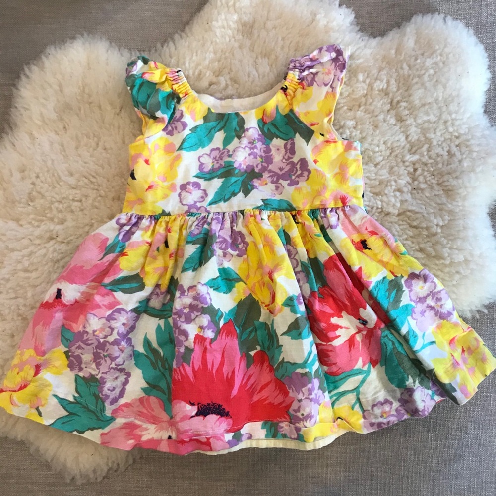 Gap floral linen dress